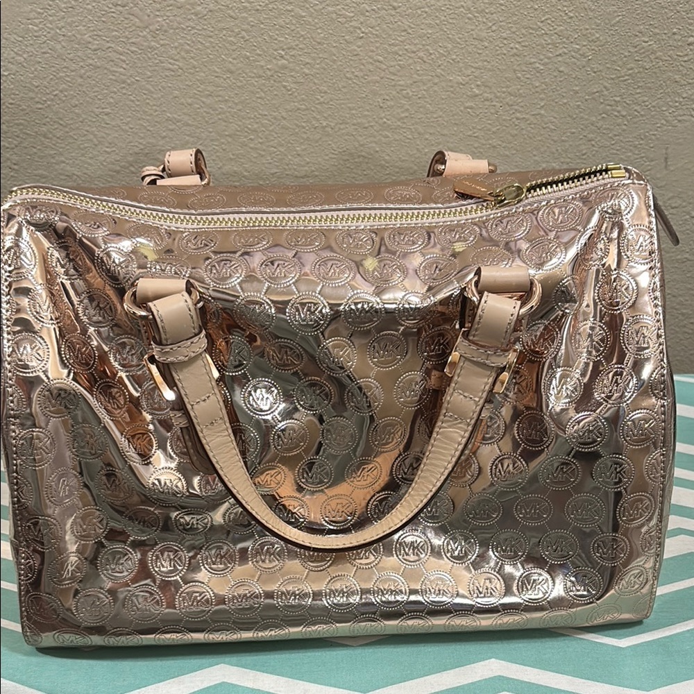 Michael Kors Rose Gold Satchel Bag